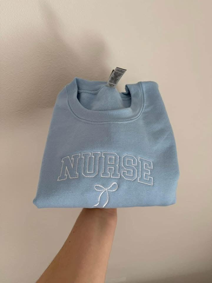 Nurse Coquette Embroidered Crewneck