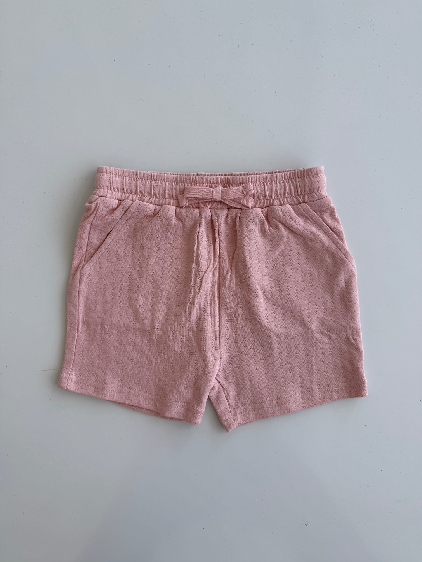 Organic Cotton Pointelle Shorts - Pink