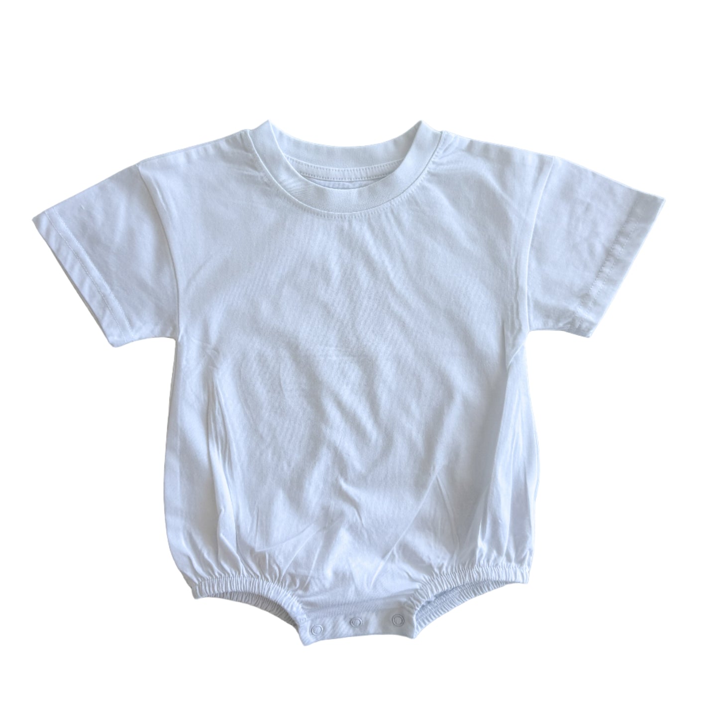 Organic Cotton Bubble Romper - White
