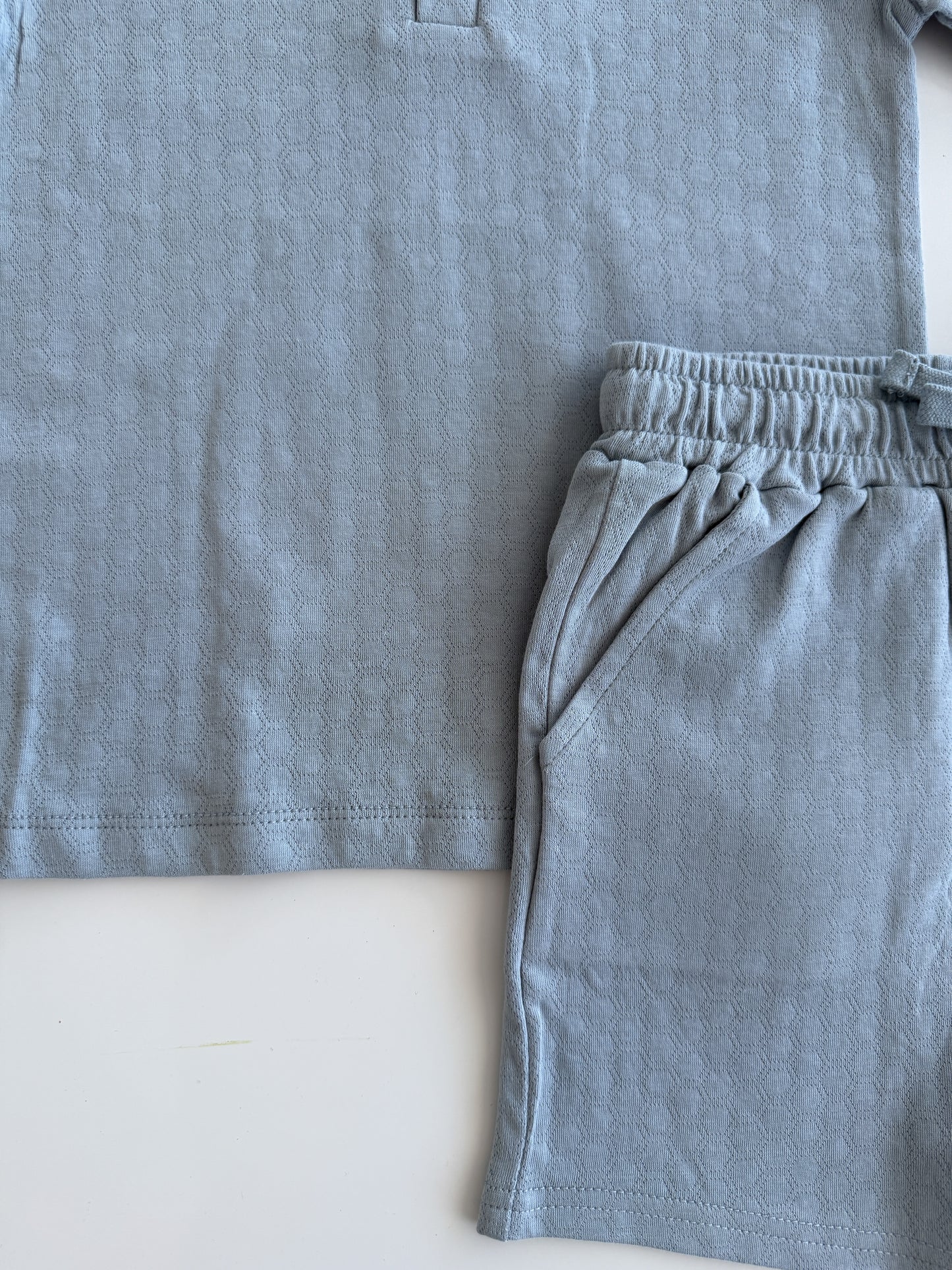Organic Cotton Pointelle Tee - Slate