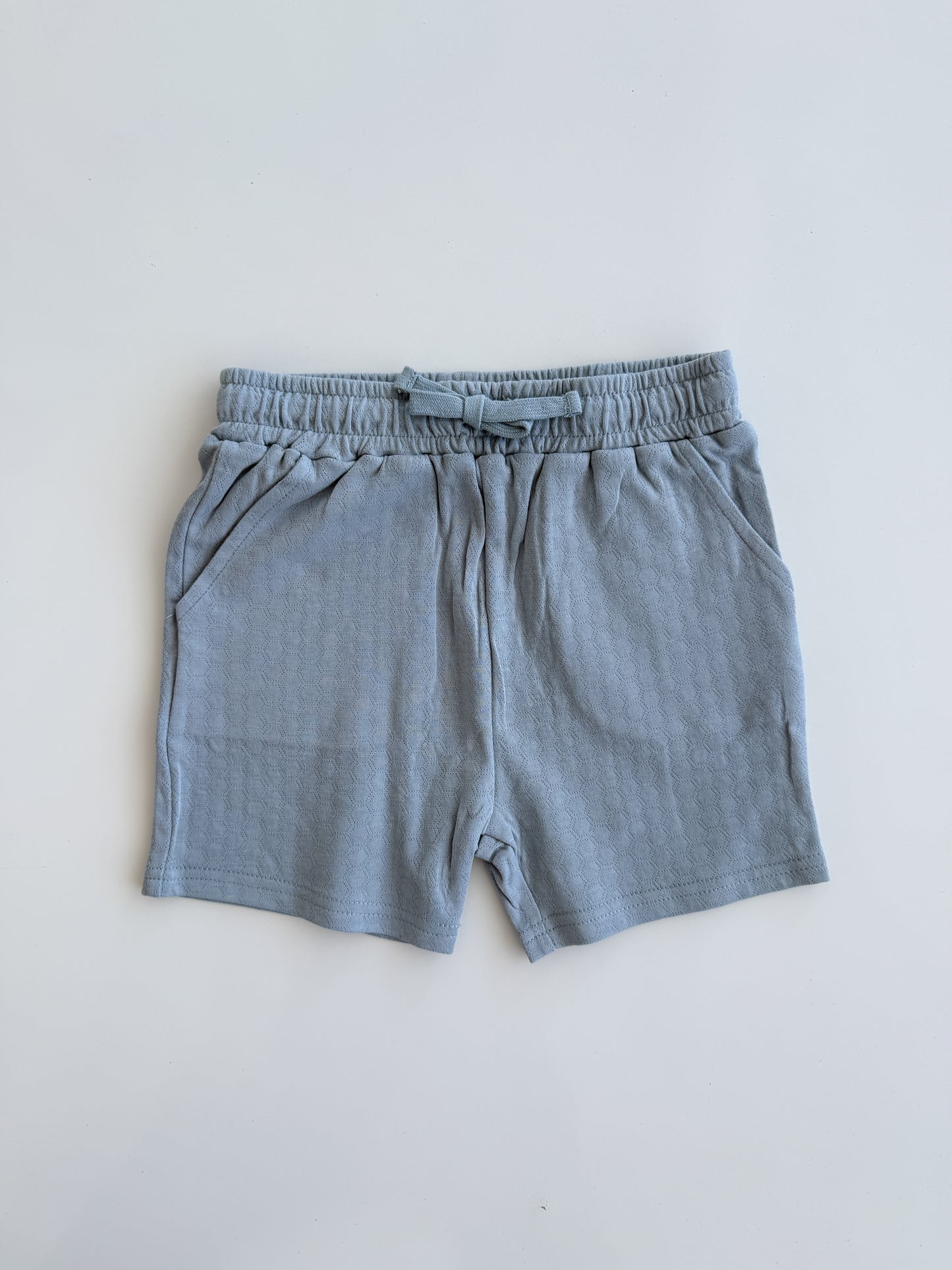 Organic Cotton Pointelle Shorts - Slate