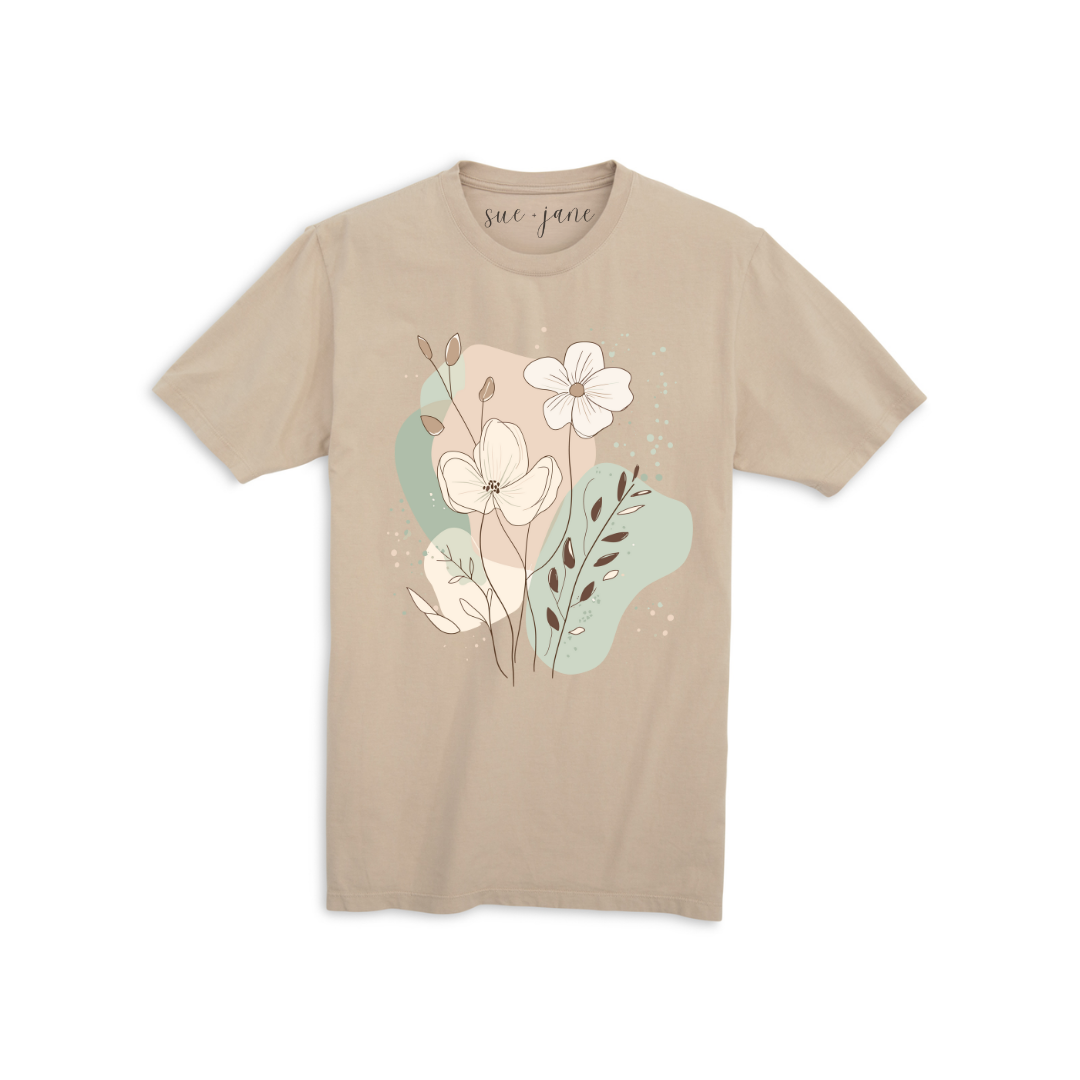 Boho Flowers Organic Cotton T-shirt