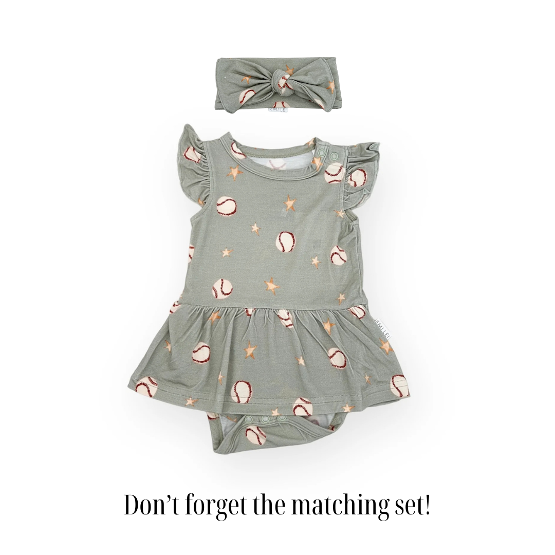 Baseball Twirl Bodysuit Romper