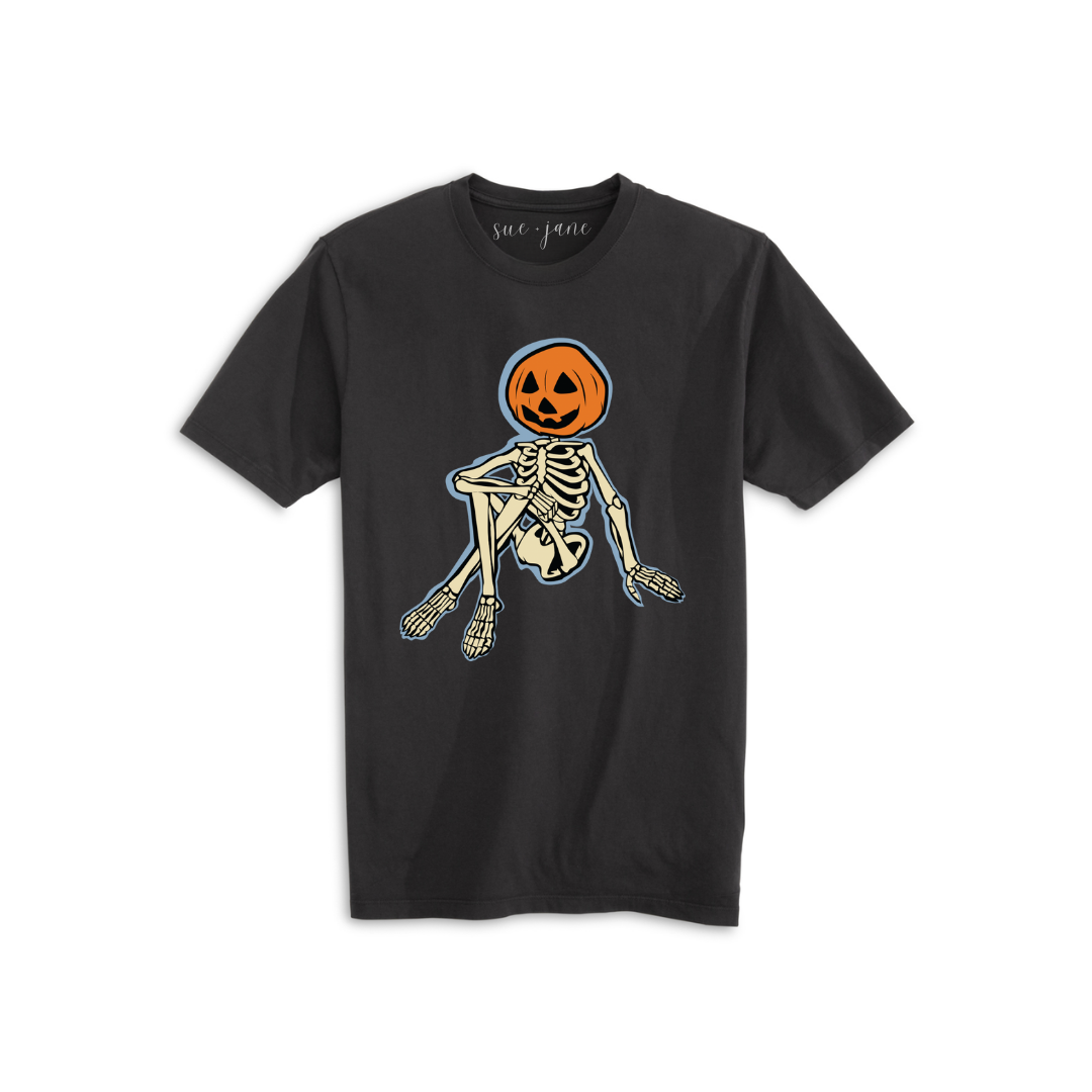Pumpkin Skeleton Organic Cotton T-shirt