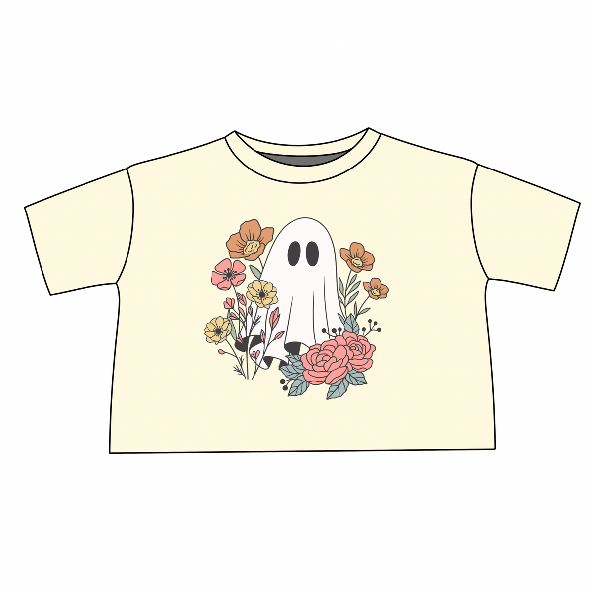Floral Ghost Organic Cotton Boxy T-shirt