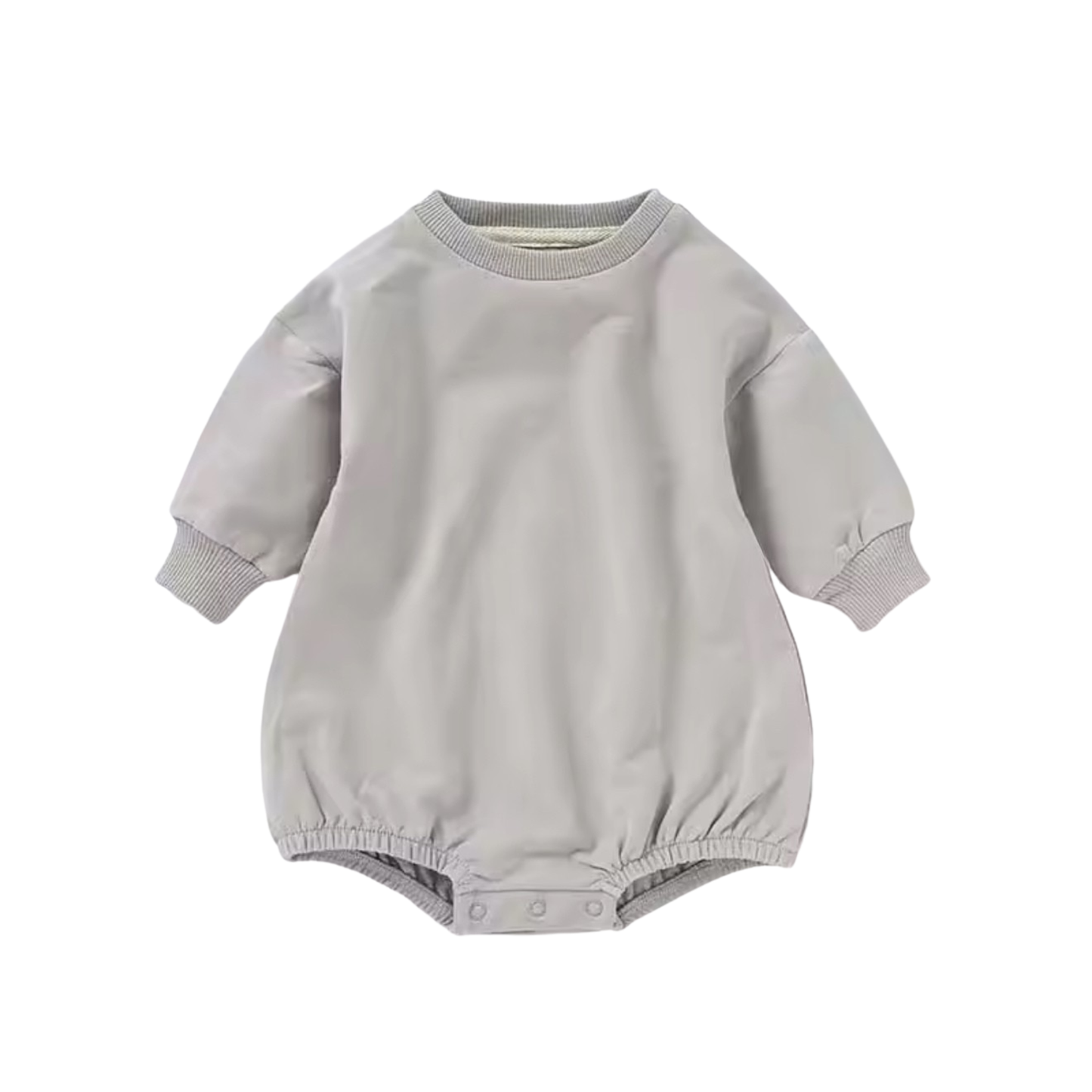 PREORDER Organic Cotton Bubble Romper - Silver