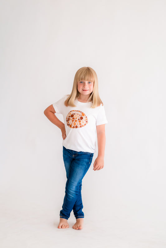 Floral Football Organic Cotton Tee