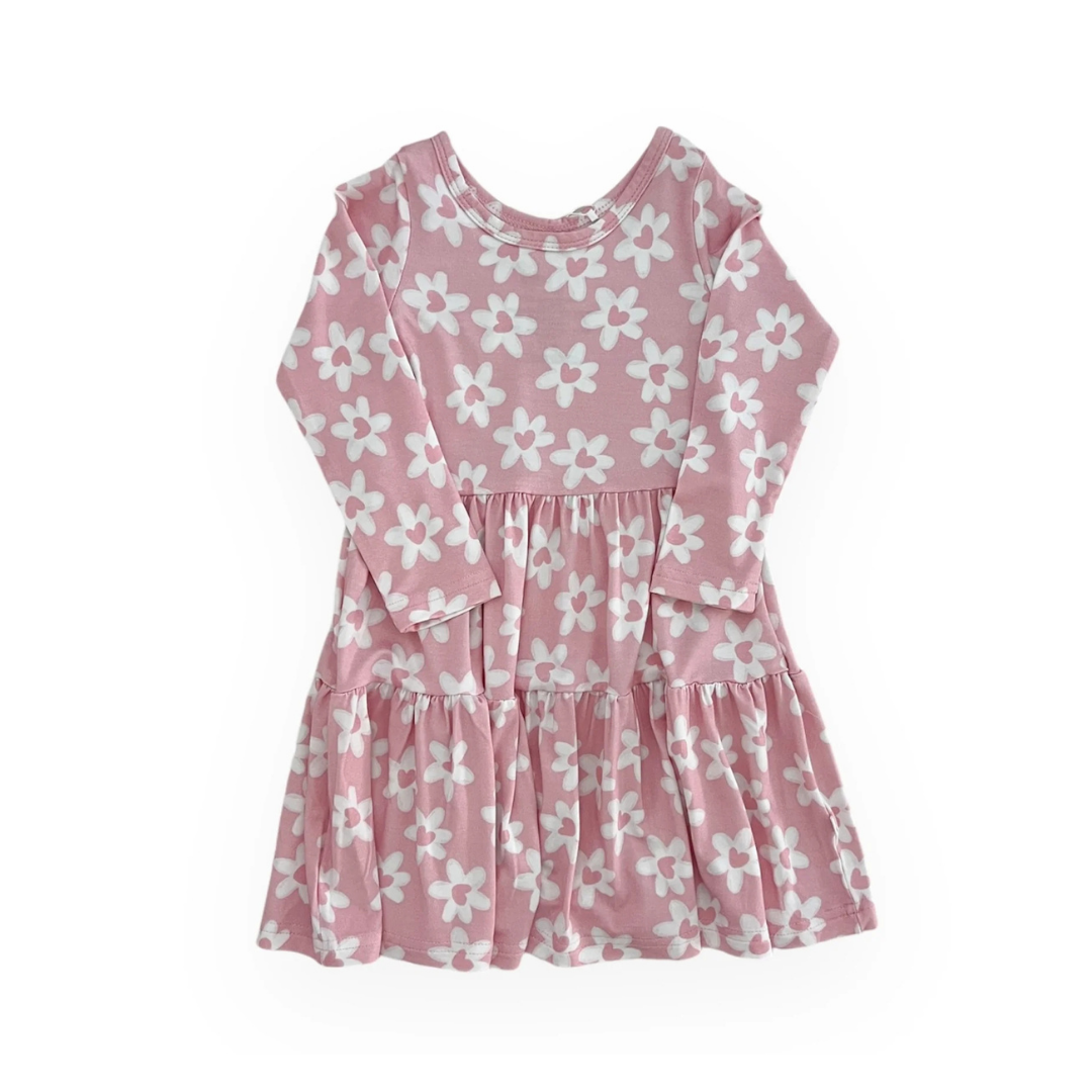 Floral Hearts Bamboo Twirl Dress