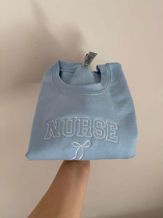 Nurse Coquette Embroidered Crewneck