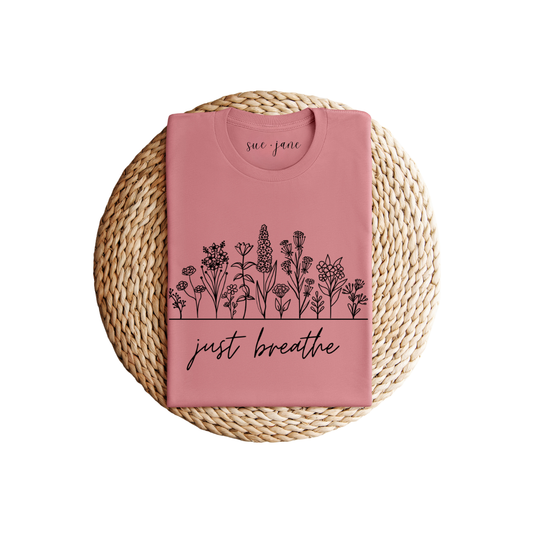 Just Breathe 100% Cotton T-shirt