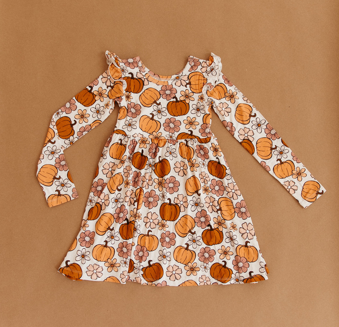 Autumn Floral Bamboo Twirl Dress