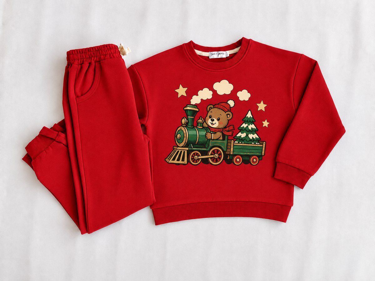 Organic Cotton Train Jogger Set