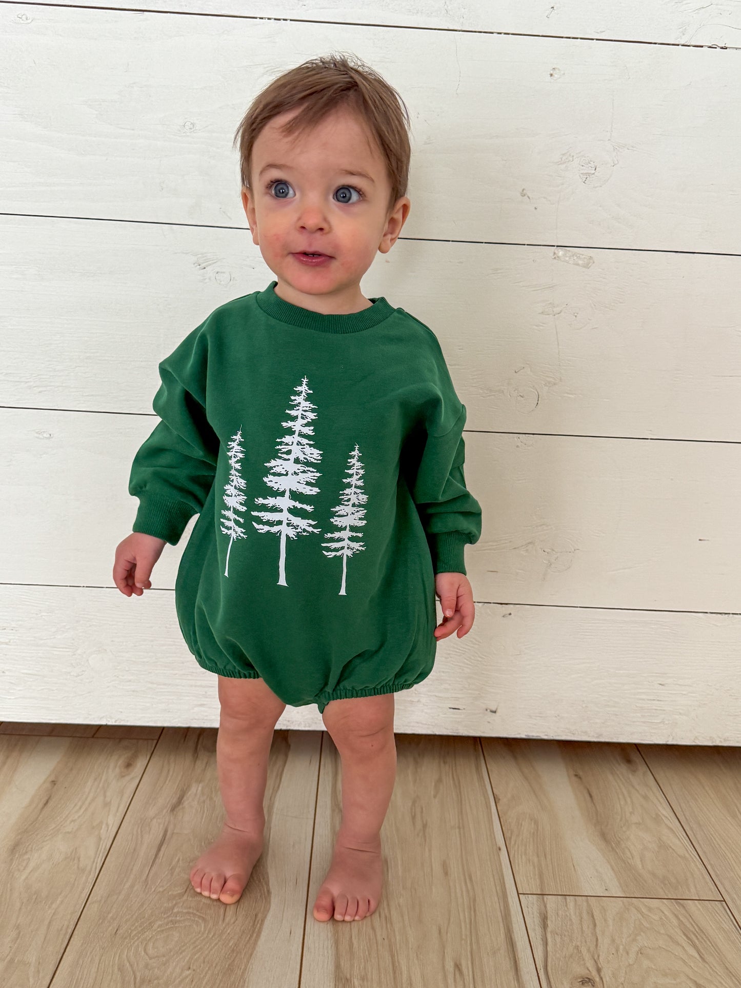 Organic Cotton Forrest Bubble Romper