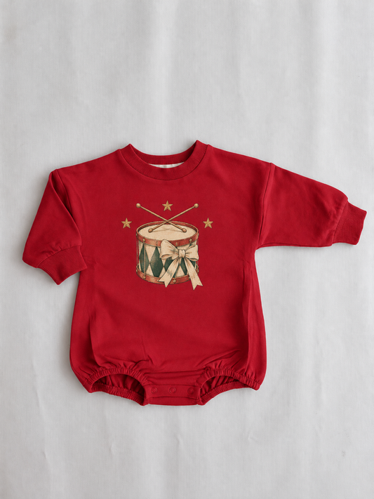 Organic Cotton Vintage Drum Bubble Romper