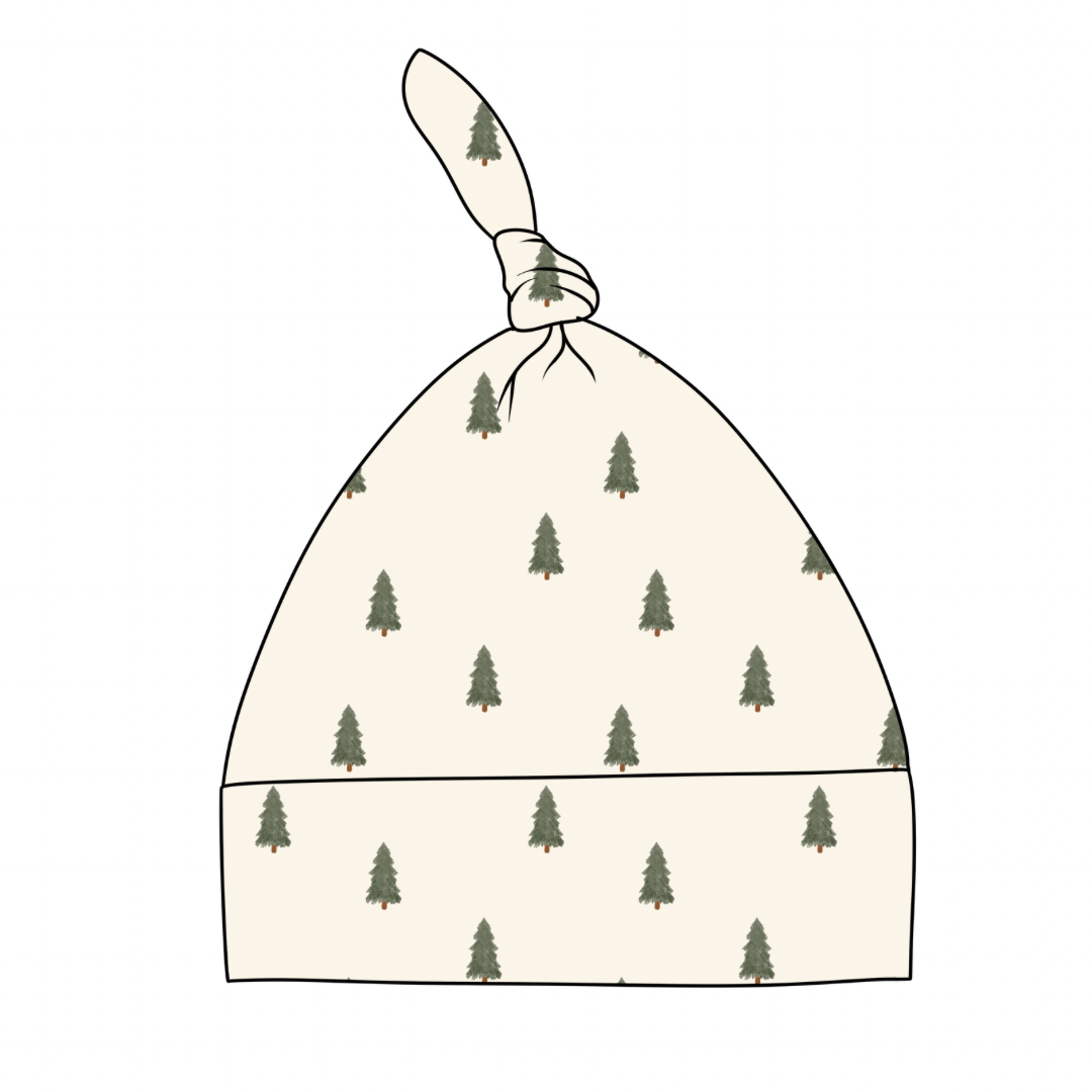 Christmas Trees Bamboo Top Knot Hat