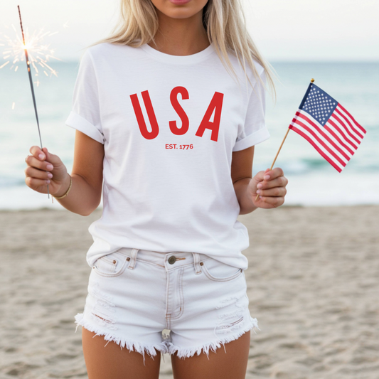 USA Organic Cotton Block Tee