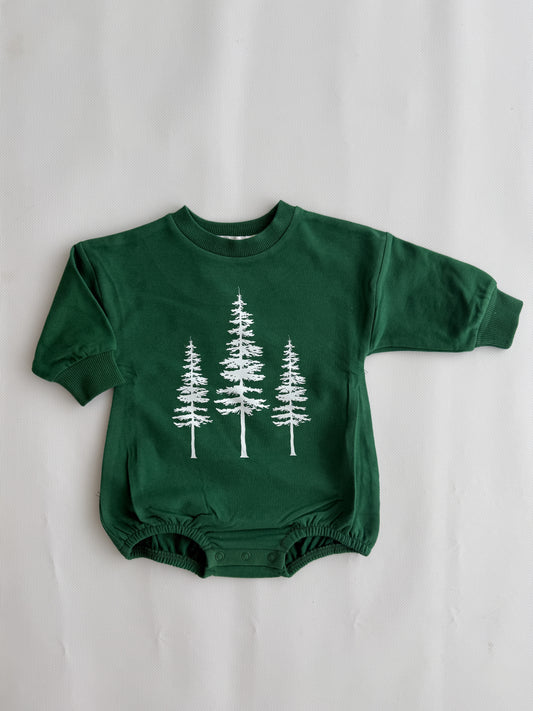 Organic Cotton Forrest Bubble Romper