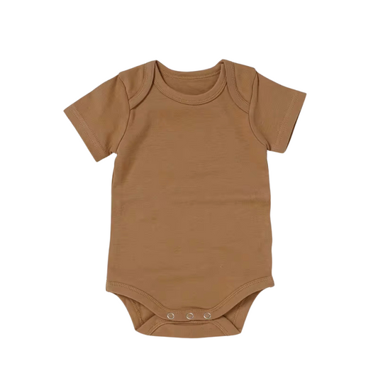 PREORDER Organic Cotton Bodysuit - Chestnut