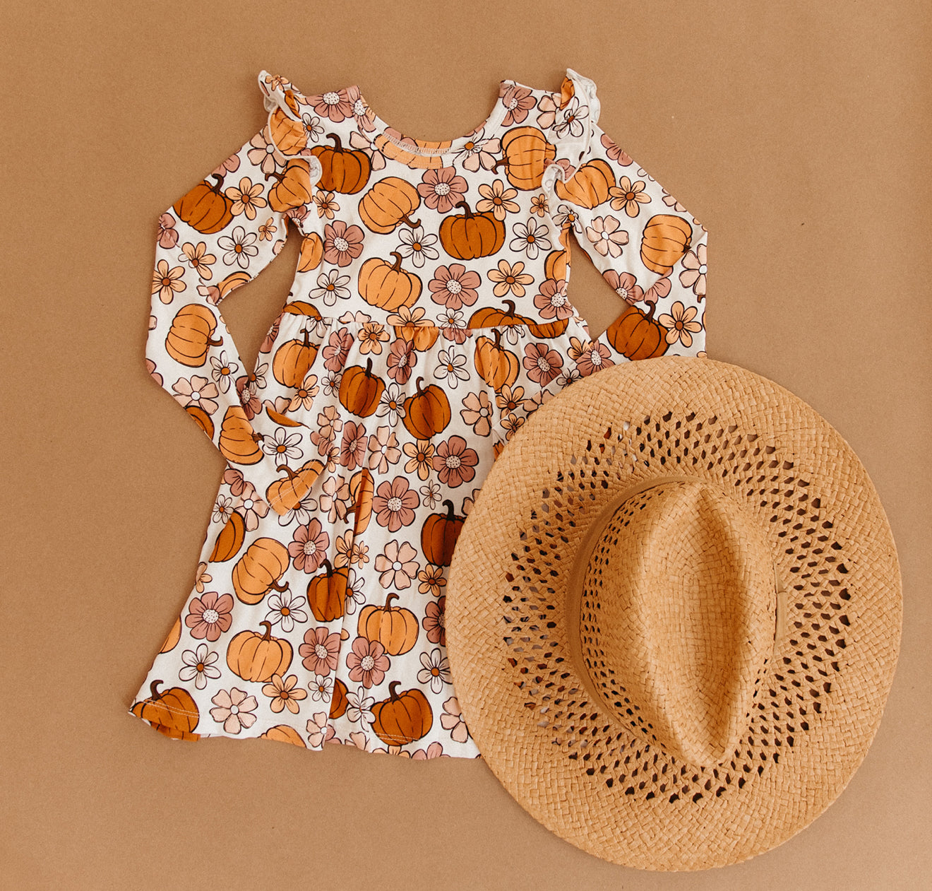 Autumn Floral Bamboo Twirl Dress