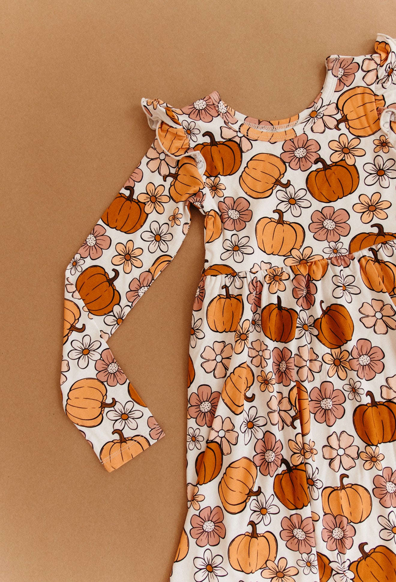 Autumn Floral Bamboo Twirl Dress