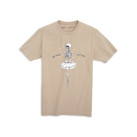 Ballerina Skeleton Organic Cotton T-shirt