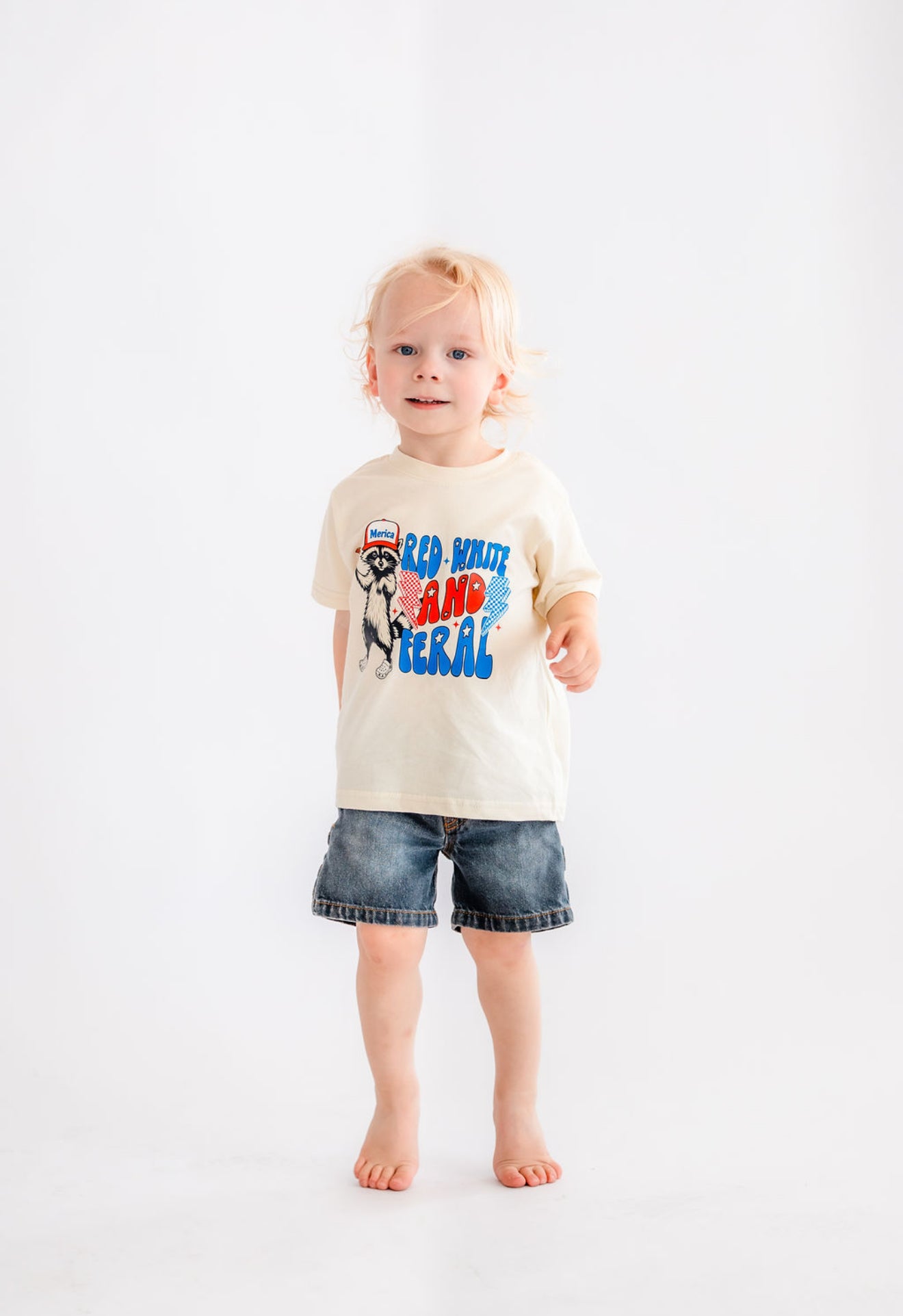 Red White & Feral - 100% Cotton Tee