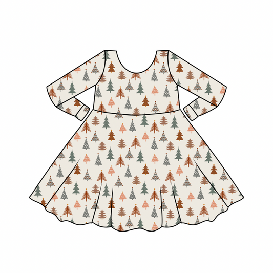 Colorful Trees Twirl Bodysuit Romper