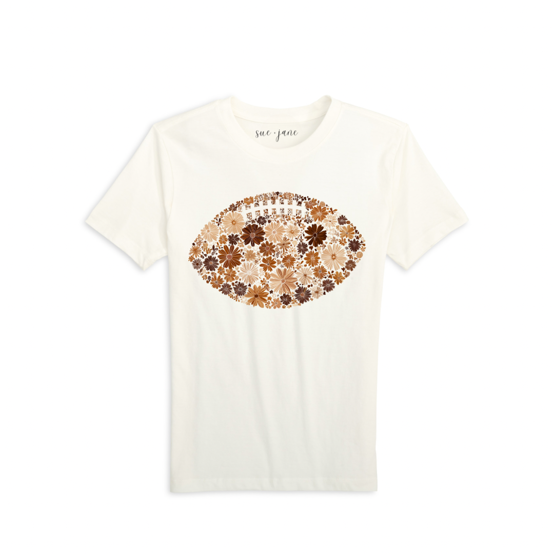 Floral Football Organic Cotton Tee