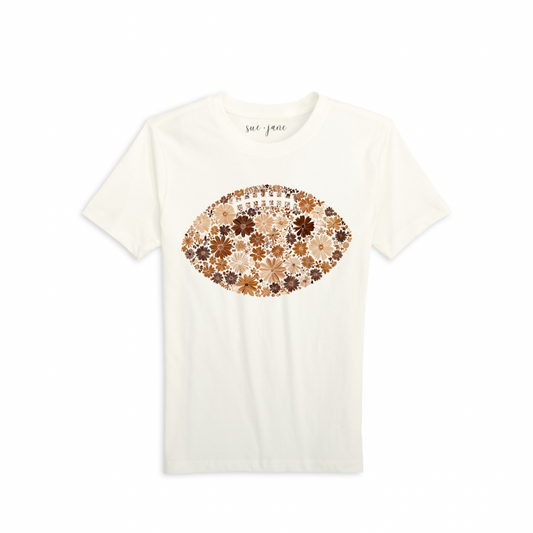 Floral Football Organic Cotton T-shirt