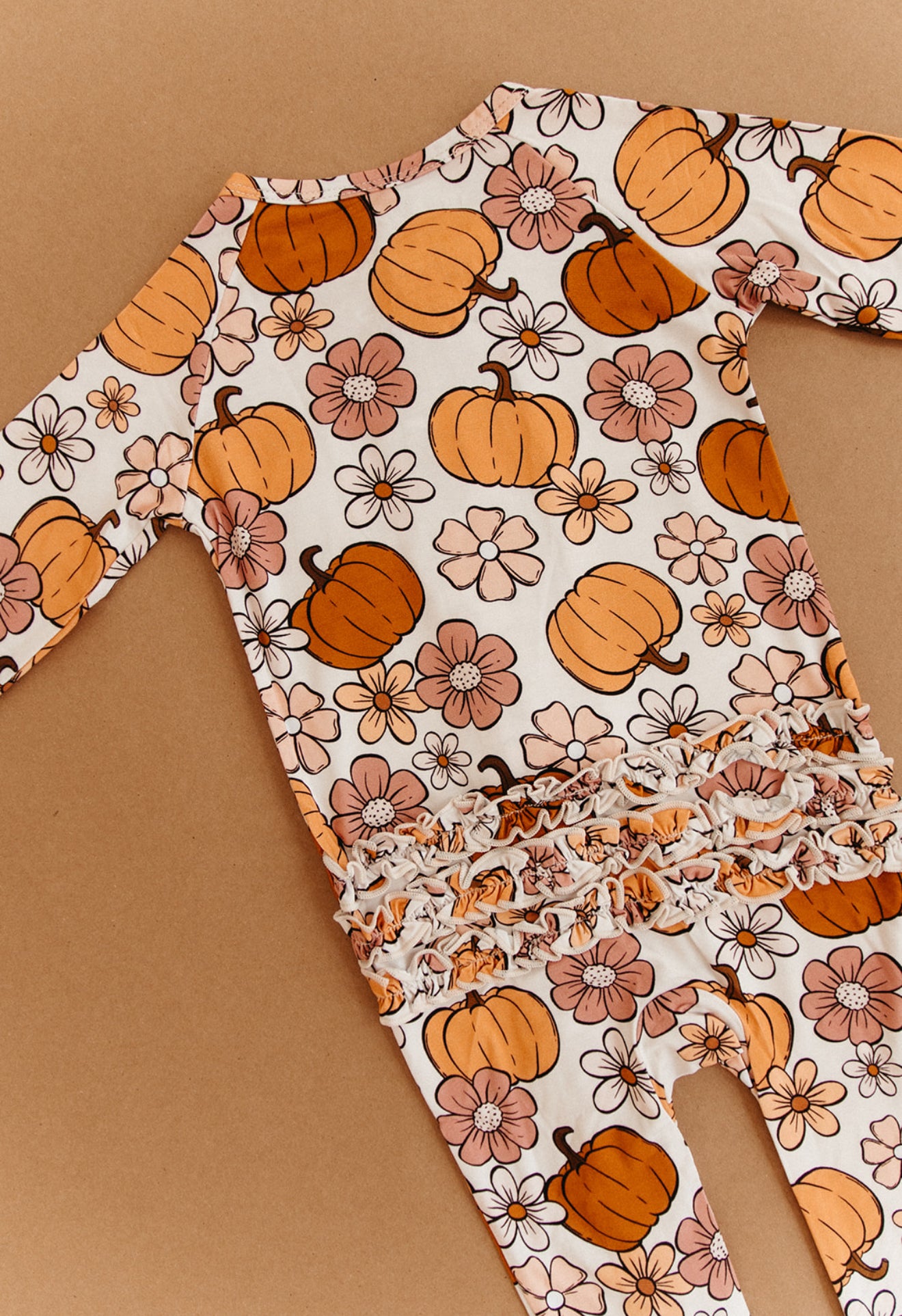 Autumn Floral Ruffle Bamboo Zippy