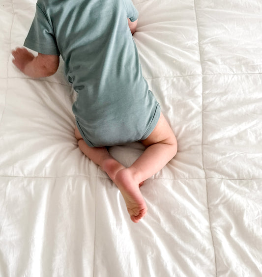 Organic Cotton Bodysuit - Aquamarine