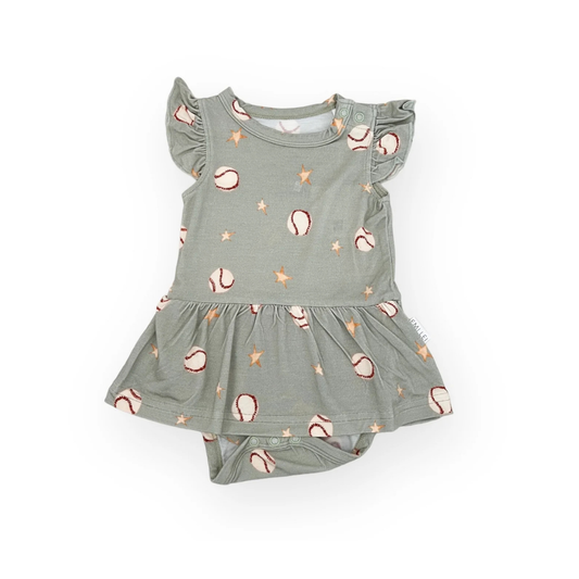 Baseball Twirl Bodysuit Romper