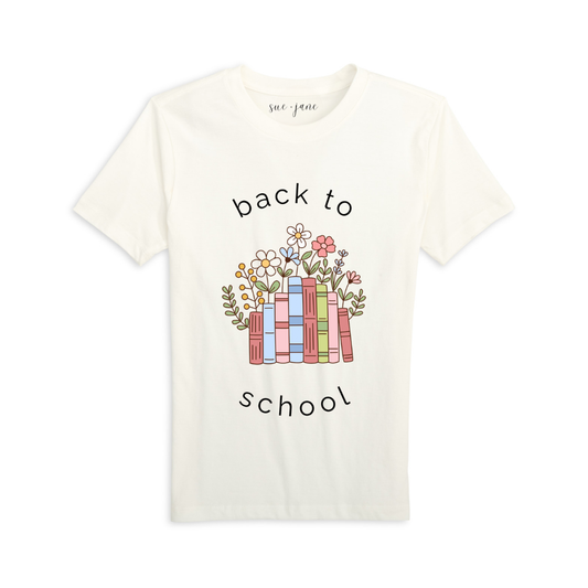 Back to School Books Organic Cotton Tee