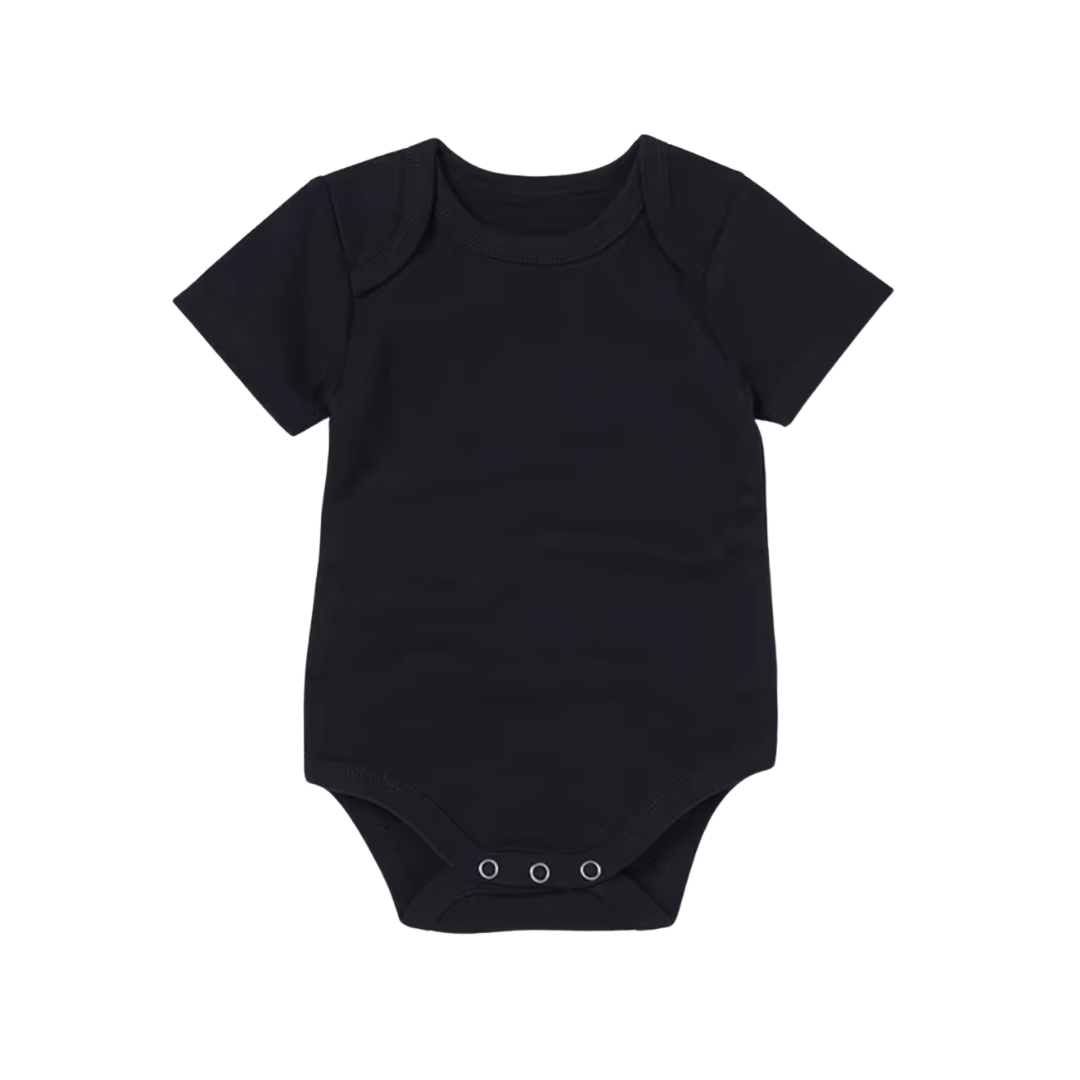 PREORDER Organic Cotton Bodysuit - Black