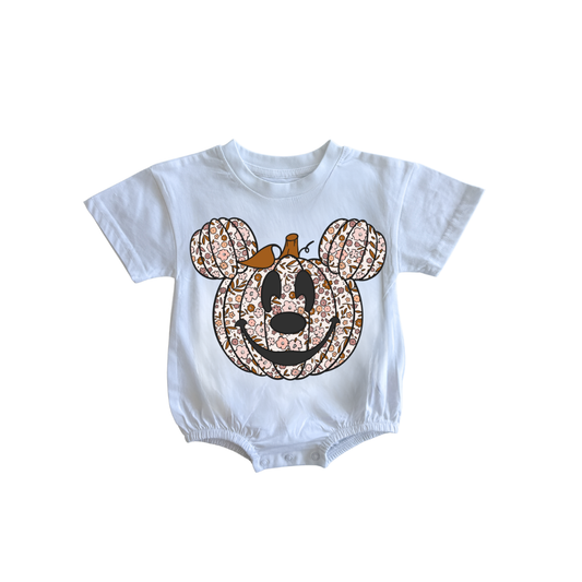 Fall Mouse Organic Cotton Bubble Romper