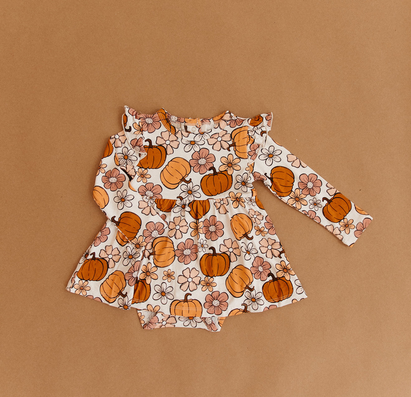 Autumn Floral Twirl Bodysuit Romper