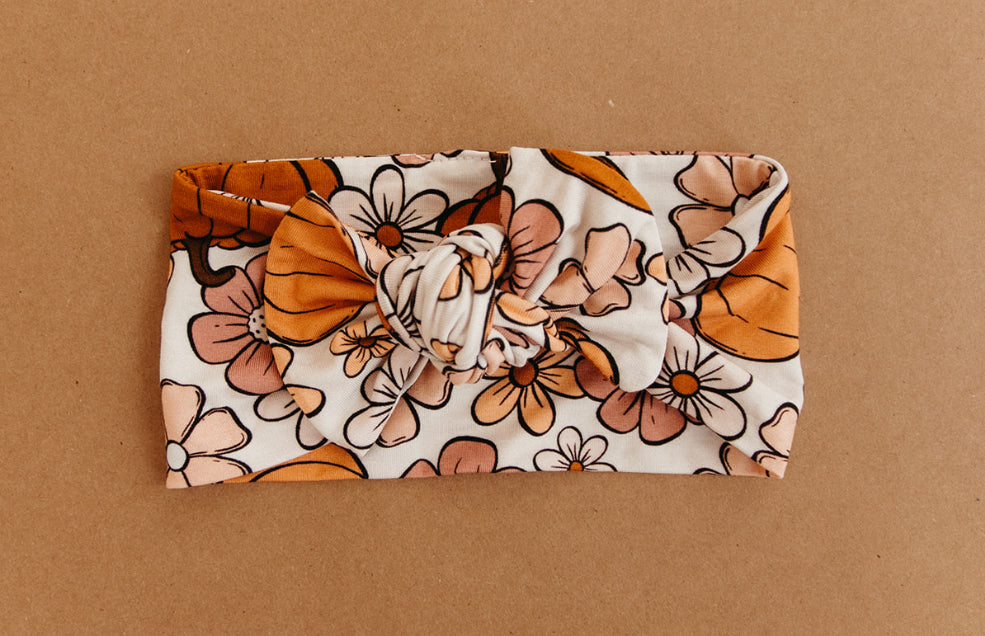 Autumn Floral Bamboo Headband