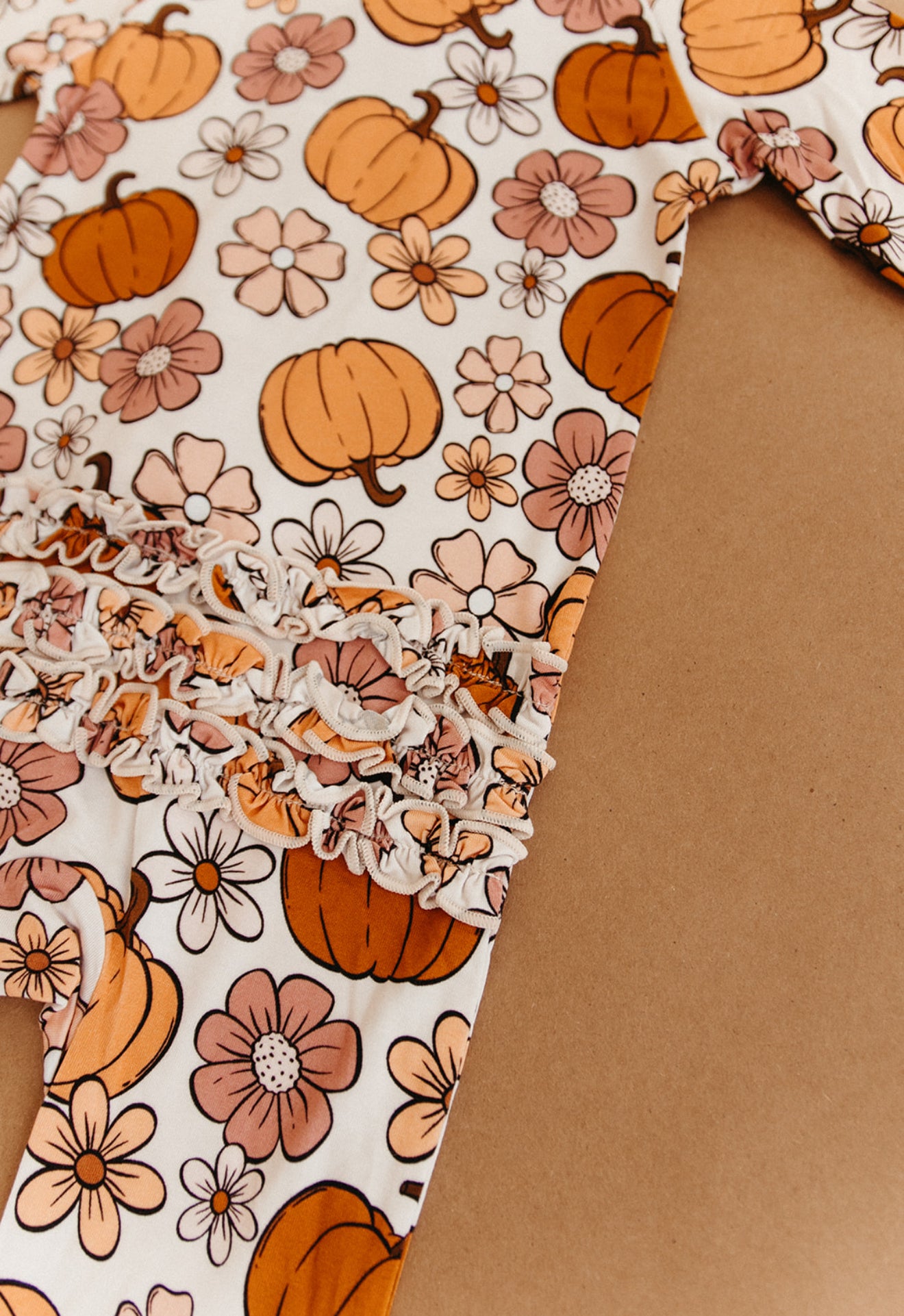 Autumn Floral Ruffle Bamboo Zippy