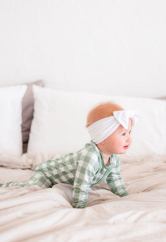 Jade Gingham Bamboo Zippy