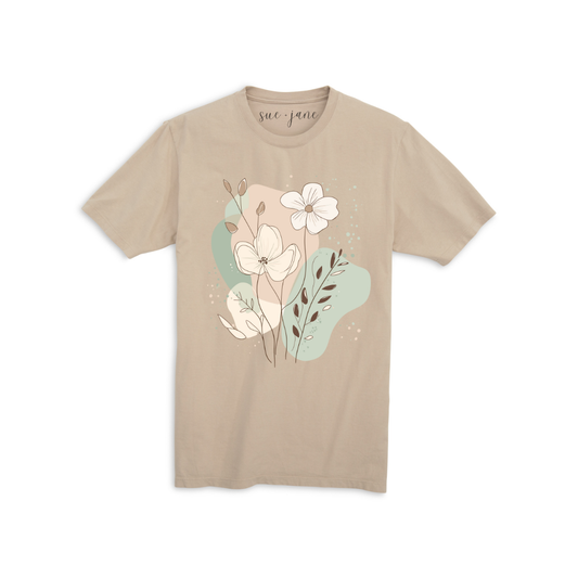 Boho Flowers Organic Cotton T-shirt