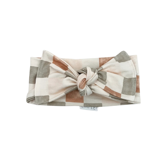 Checkered Fall Bamboo Headband