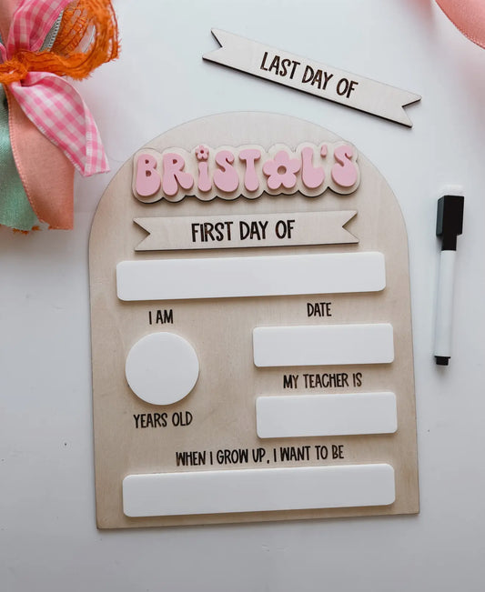 Customized Back to School Sign