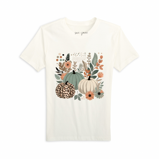 Boho Fall Florals Organic Cotton T-shirt