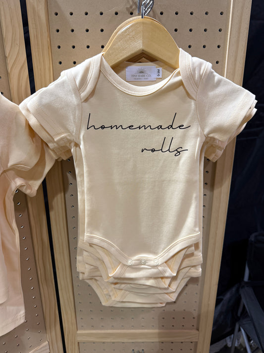 Homemade Rolls Organic Cotton Bodysuit