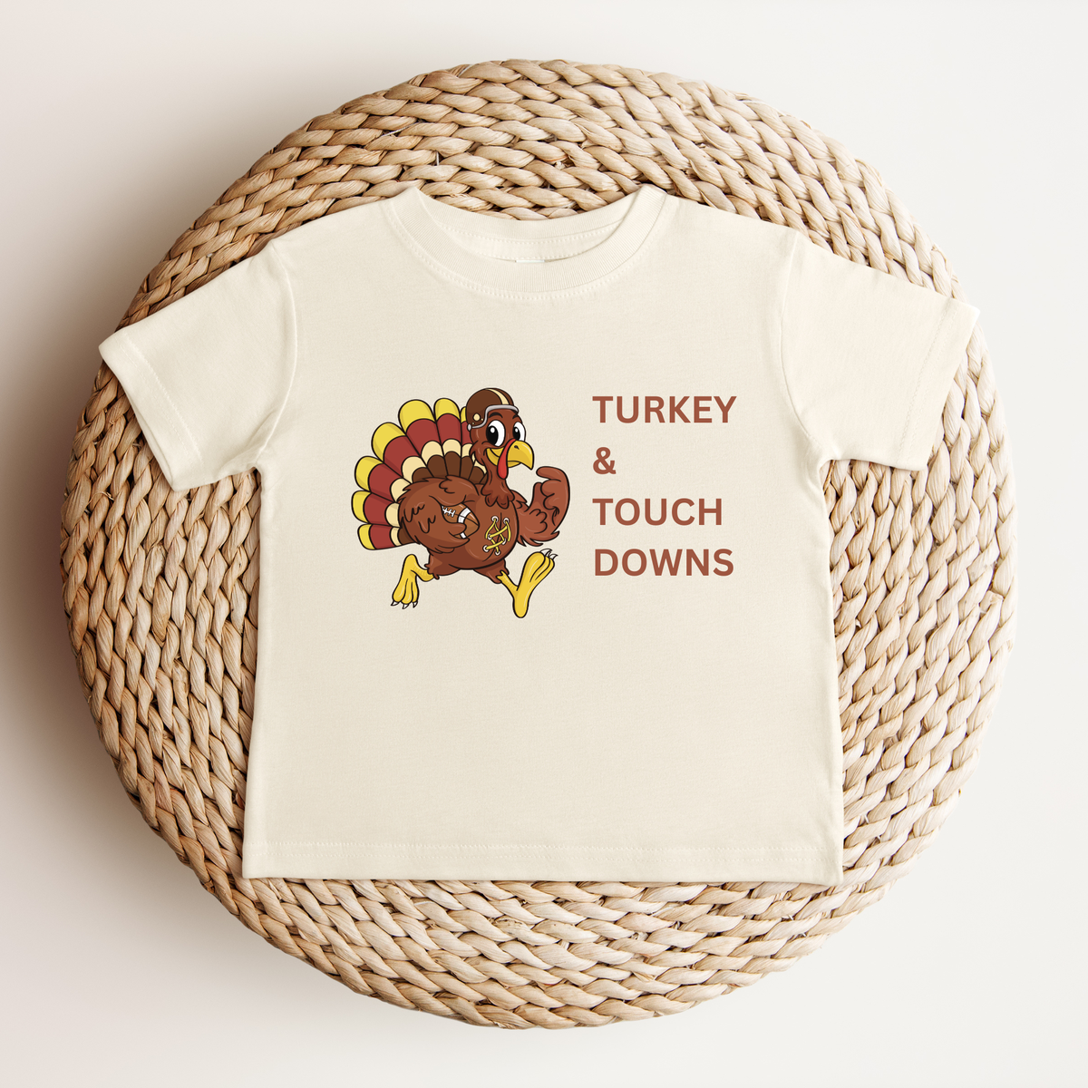 Turkey & Touchdowns - 100% Cotton Tee