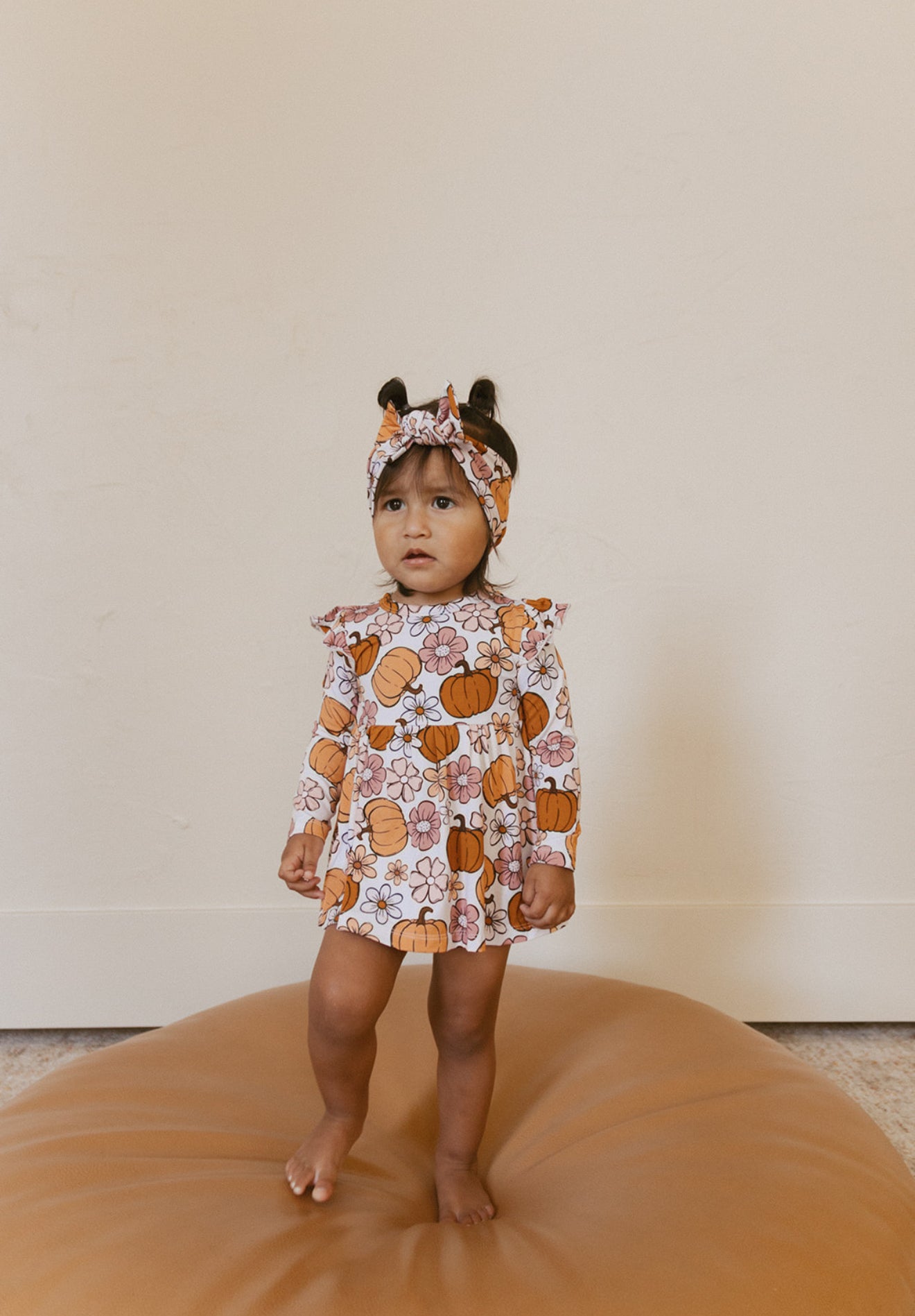 Autumn Floral Twirl Bodysuit Romper