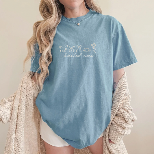 Embroidered Homestead Mama CC Tee