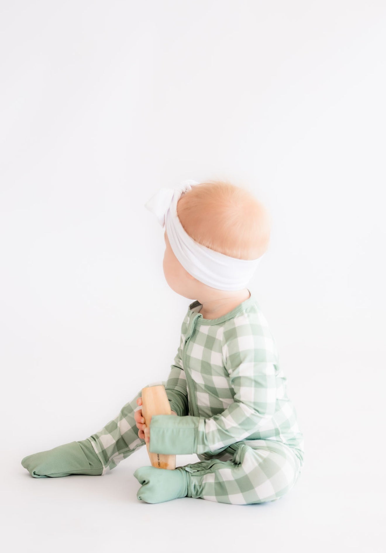 Jade Gingham Bamboo Zippy