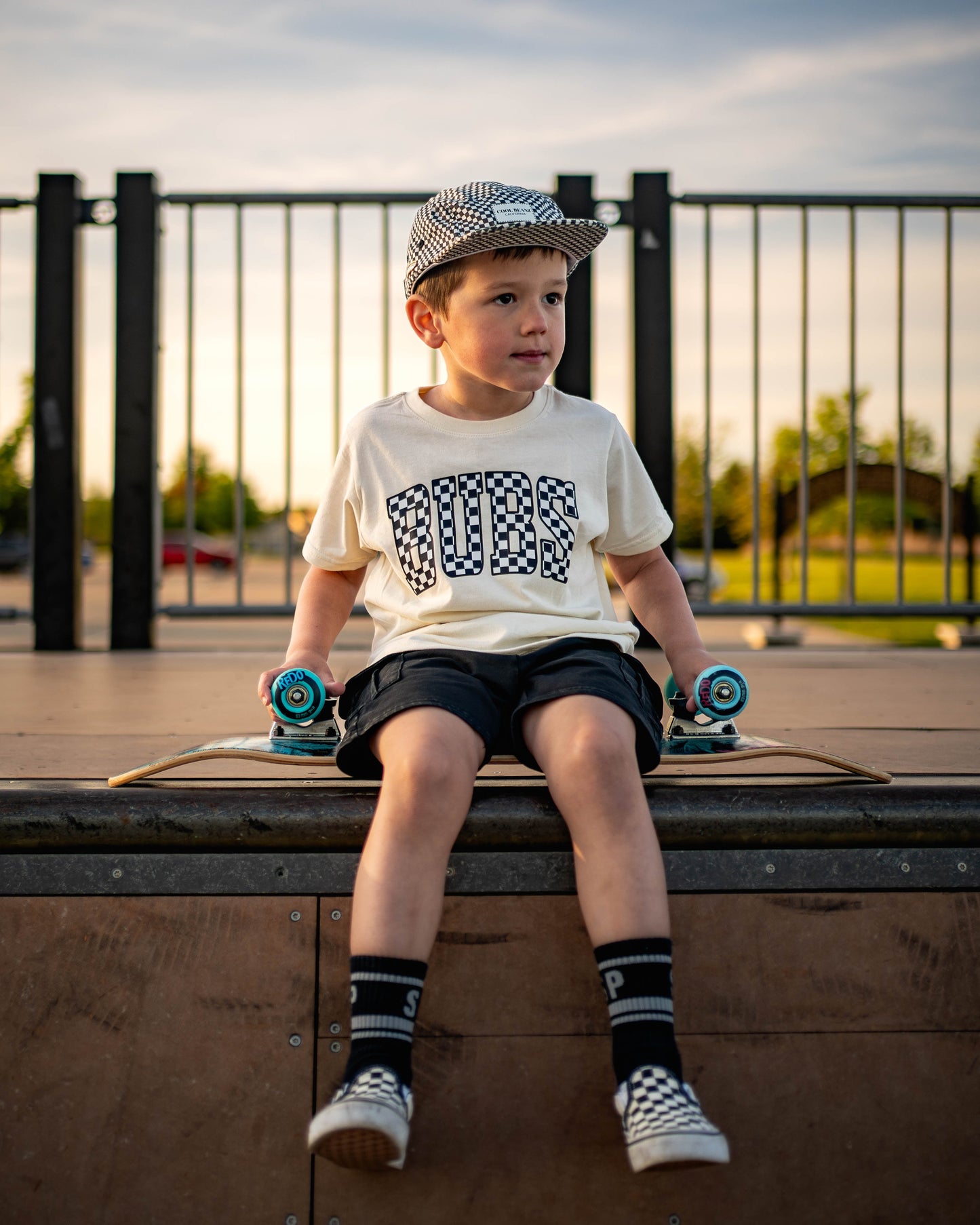 Bubs Checkered - 100% Cotton Tee