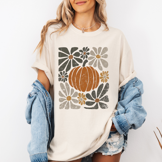 Retro Pumpkin Organic Cotton Mama T-shirt